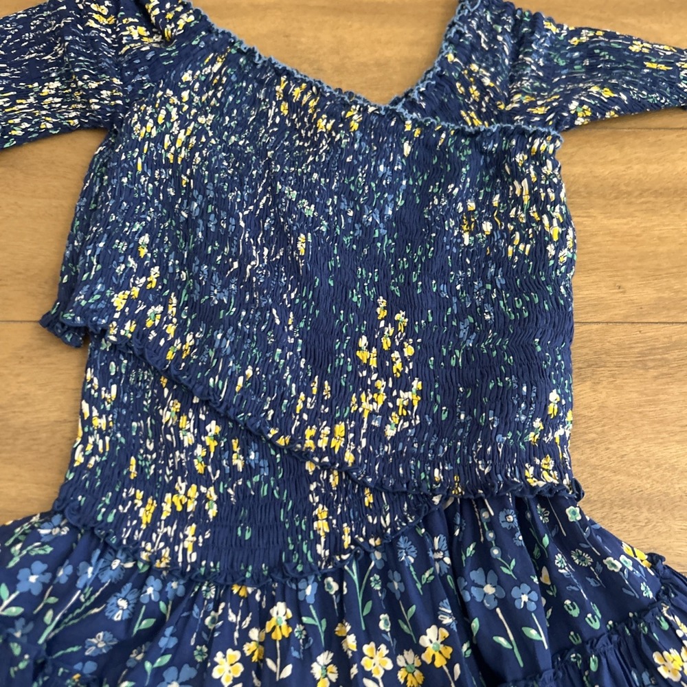 POUPETTE ST Barth Women's SOLEDAD MINI DRESS Blue Small MINT Vacay Ruffle $340 - Picture 6 of 9